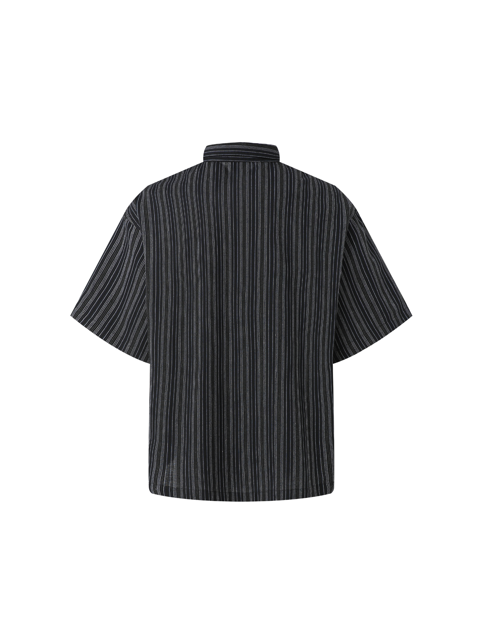 Vintage Striped Graphic Button-Up Shirt